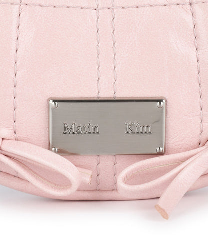 MATIN KIM - half shirring ribbon charm in light pink 12