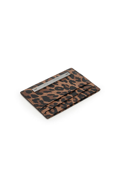 MATIN KIM - leopard vintage card wallet in brown 3