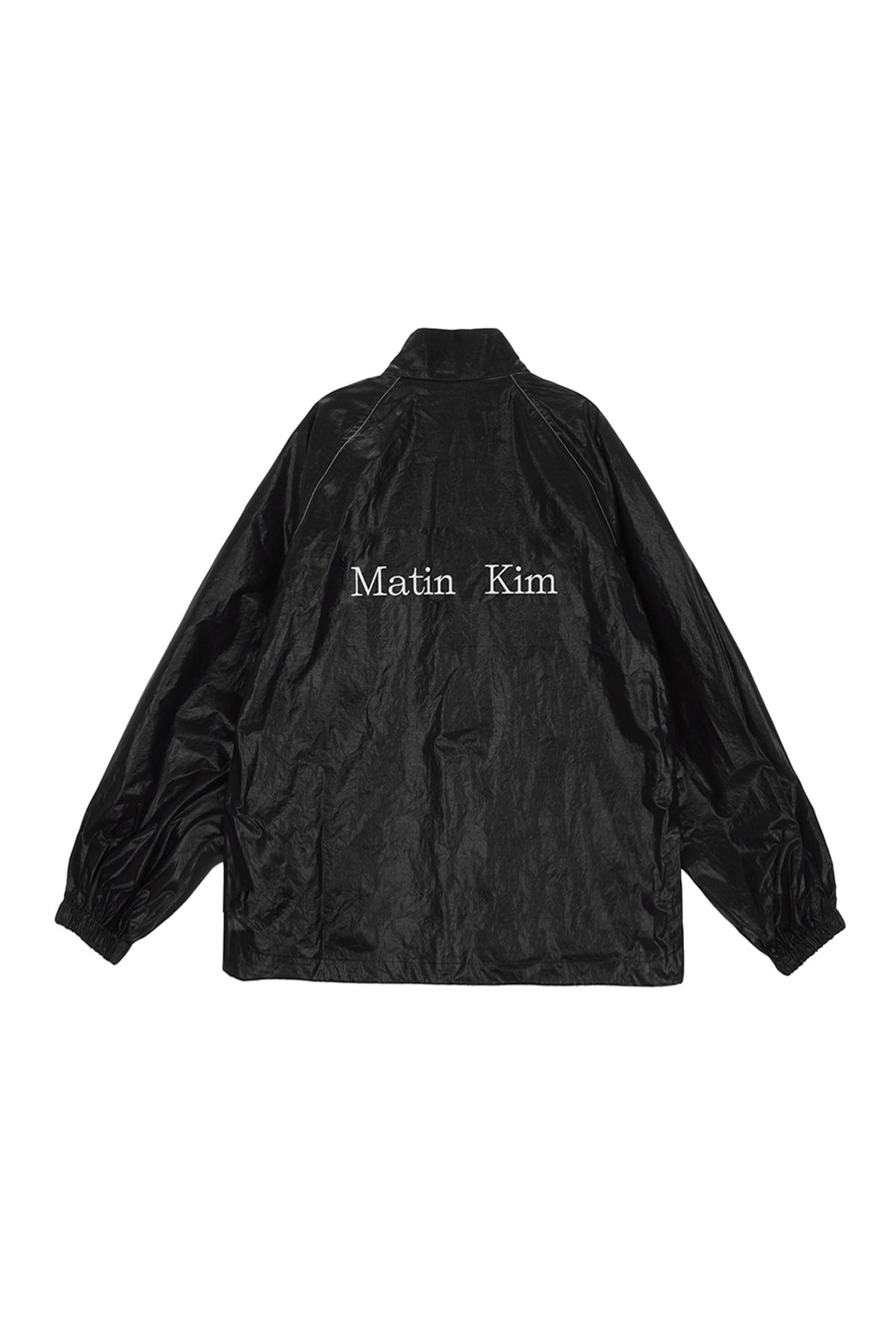 MATIN KIM - logo coating jumper for men in black 2