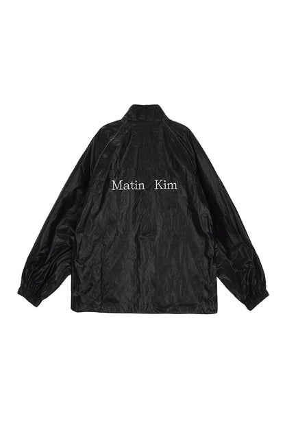 MATIN KIM - logo coating jumper for men in black 2