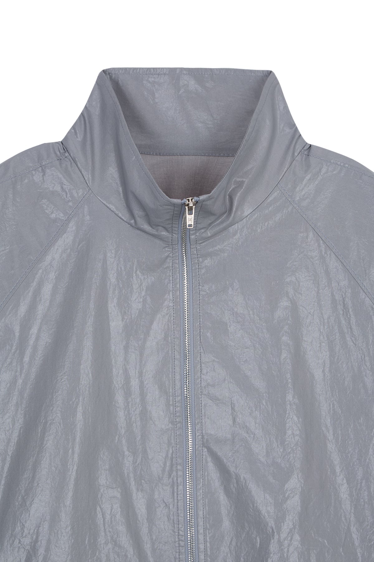MATIN KIM - logo coating jumper for men in dark grey 3