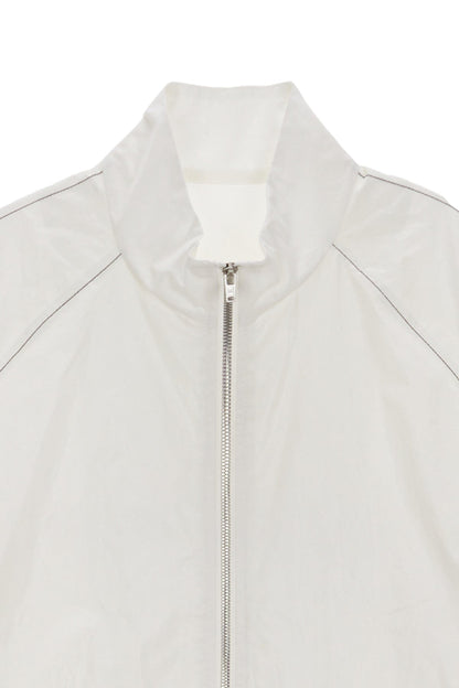 MATIN KIM - logo coating jumper for men in ivory 3