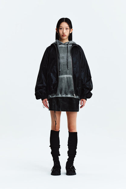 MATIN KIM - logo coating jumper in black 18