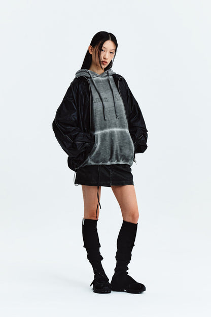 MATIN KIM - logo coating jumper in black 21