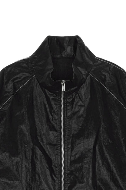 MATIN KIM - logo coating jumper in black 3