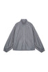 MATIN KIM - logo coating jumper in dark grey 1