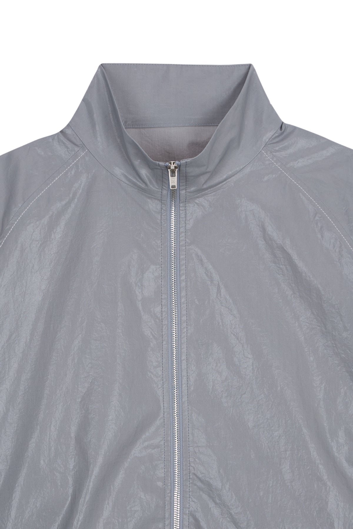 MATIN KIM - logo coating jumper in dark grey 4