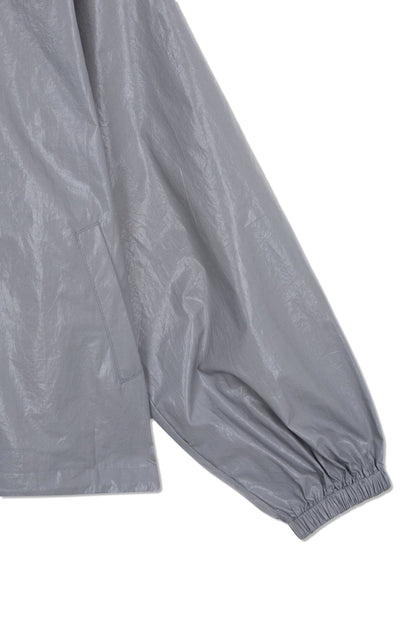 MATIN KIM - logo coating jumper in dark grey 16