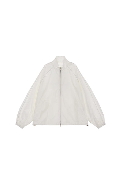 MATIN KIM - logo coating jumper in ivory 12