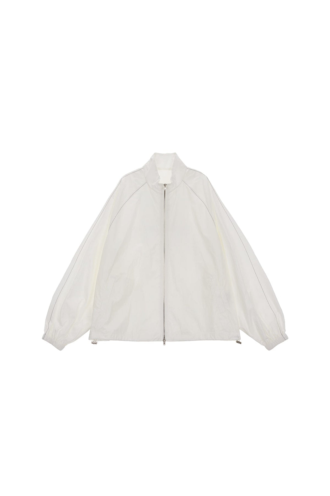 MATIN KIM - logo coating jumper in ivory 2