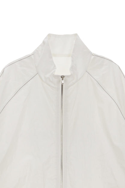 MATIN KIM - logo coating jumper in ivory 13