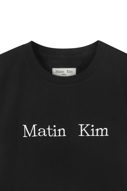 MATIN KIM - logo crop top in black 5