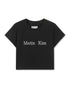 MATIN KIM - logo crop top in black 1