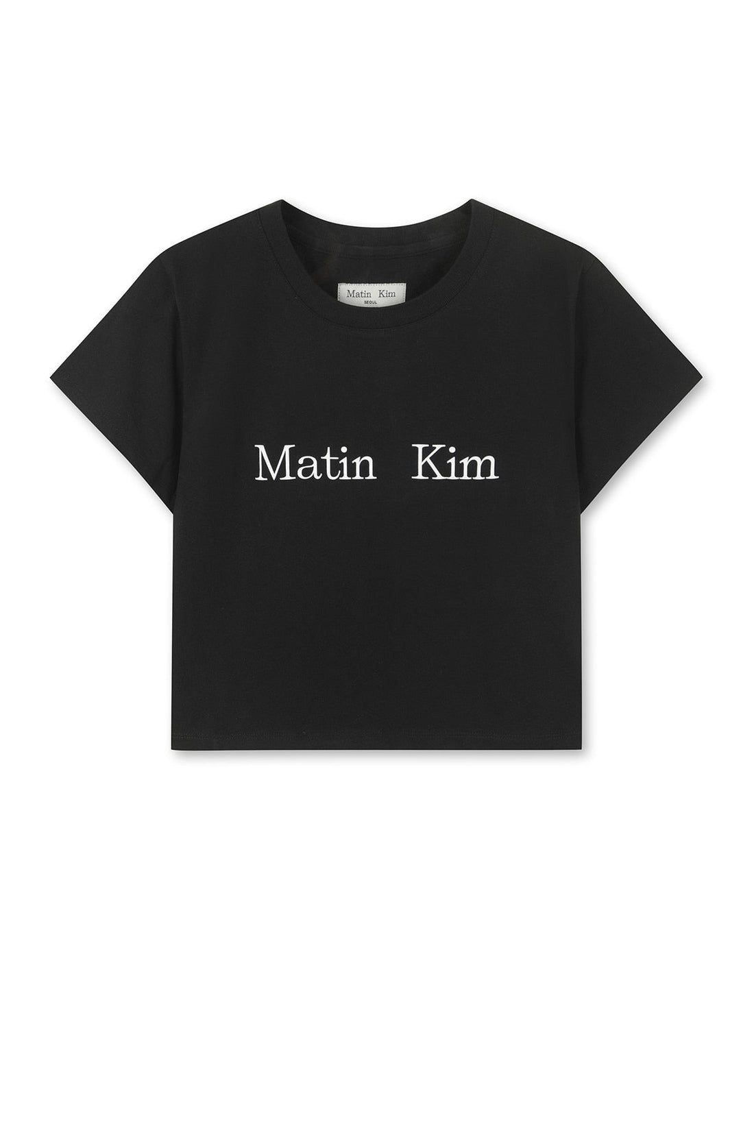 MATIN KIM - logo crop top in black 2