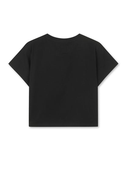 MATIN KIM - logo crop top in black 3