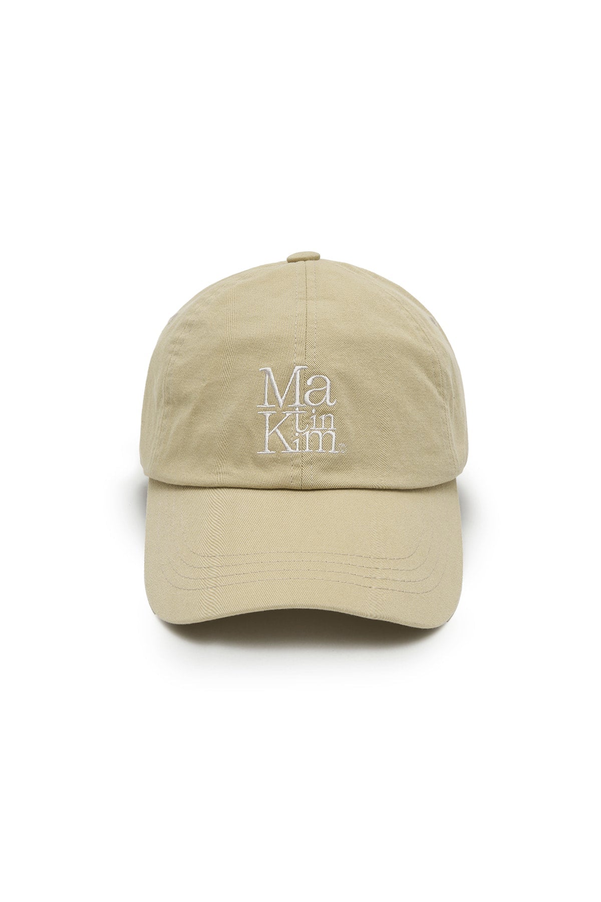MATIN KIM - matin block logo ball cap in beige 1