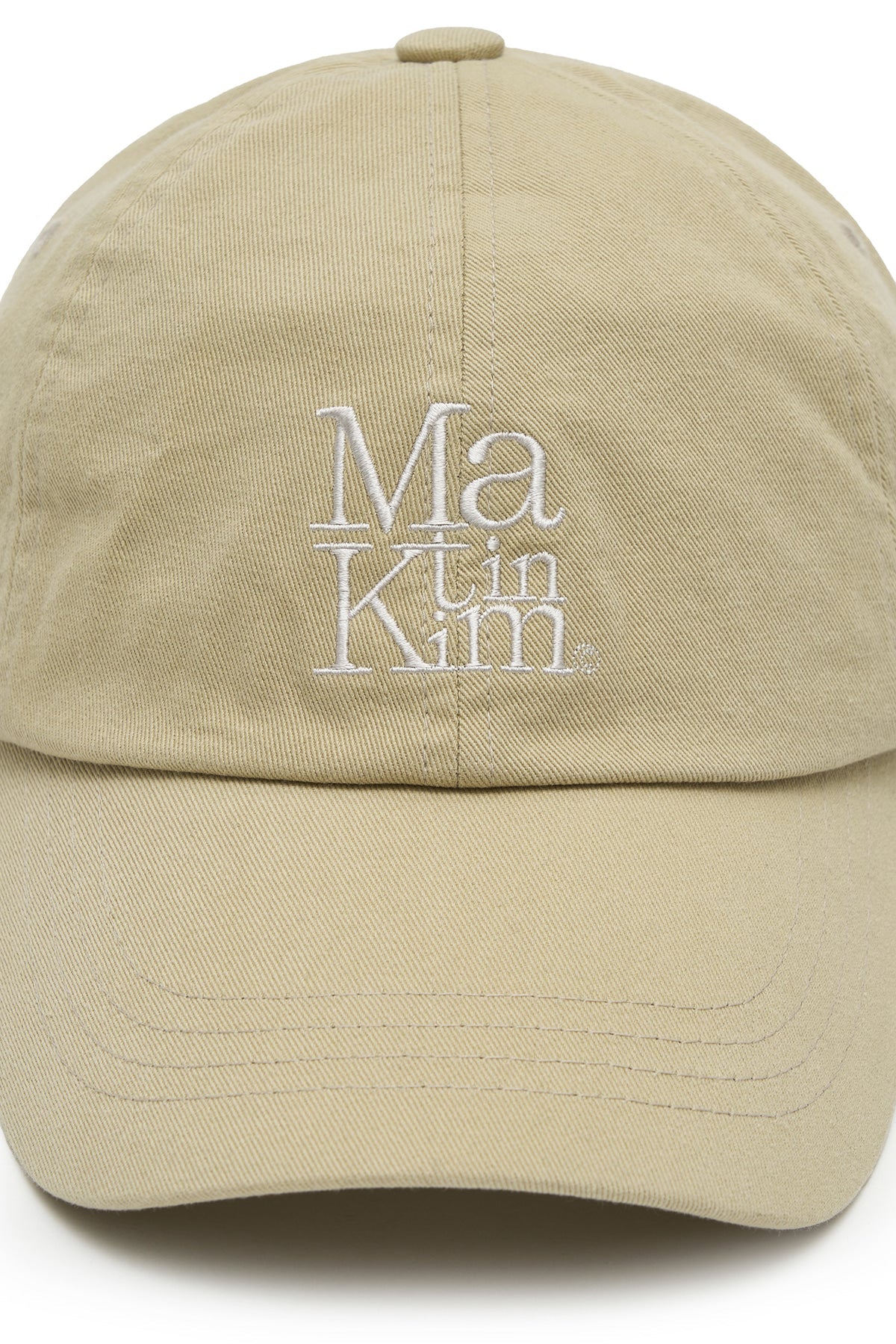 MATIN KIM - matin block logo ball cap in beige 9