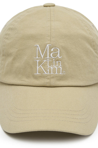 MATIN KIM - matin block logo ball cap in beige 9