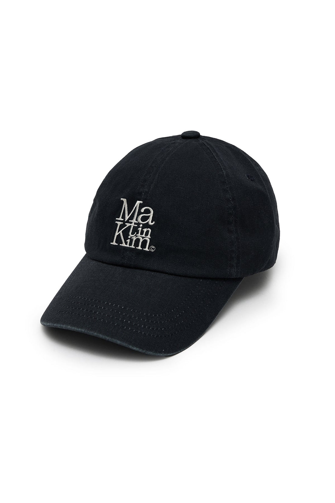 MATIN KIM - matin block logo ball cap in dark navy 2