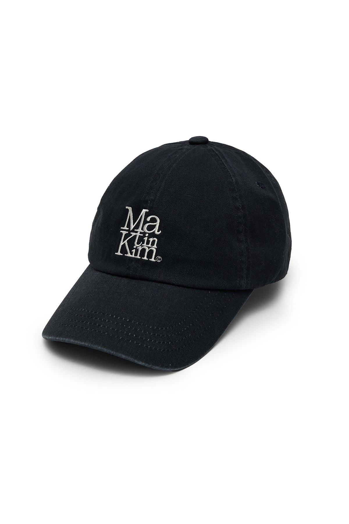 MATIN KIM - matin block logo ball cap in dark navy 2