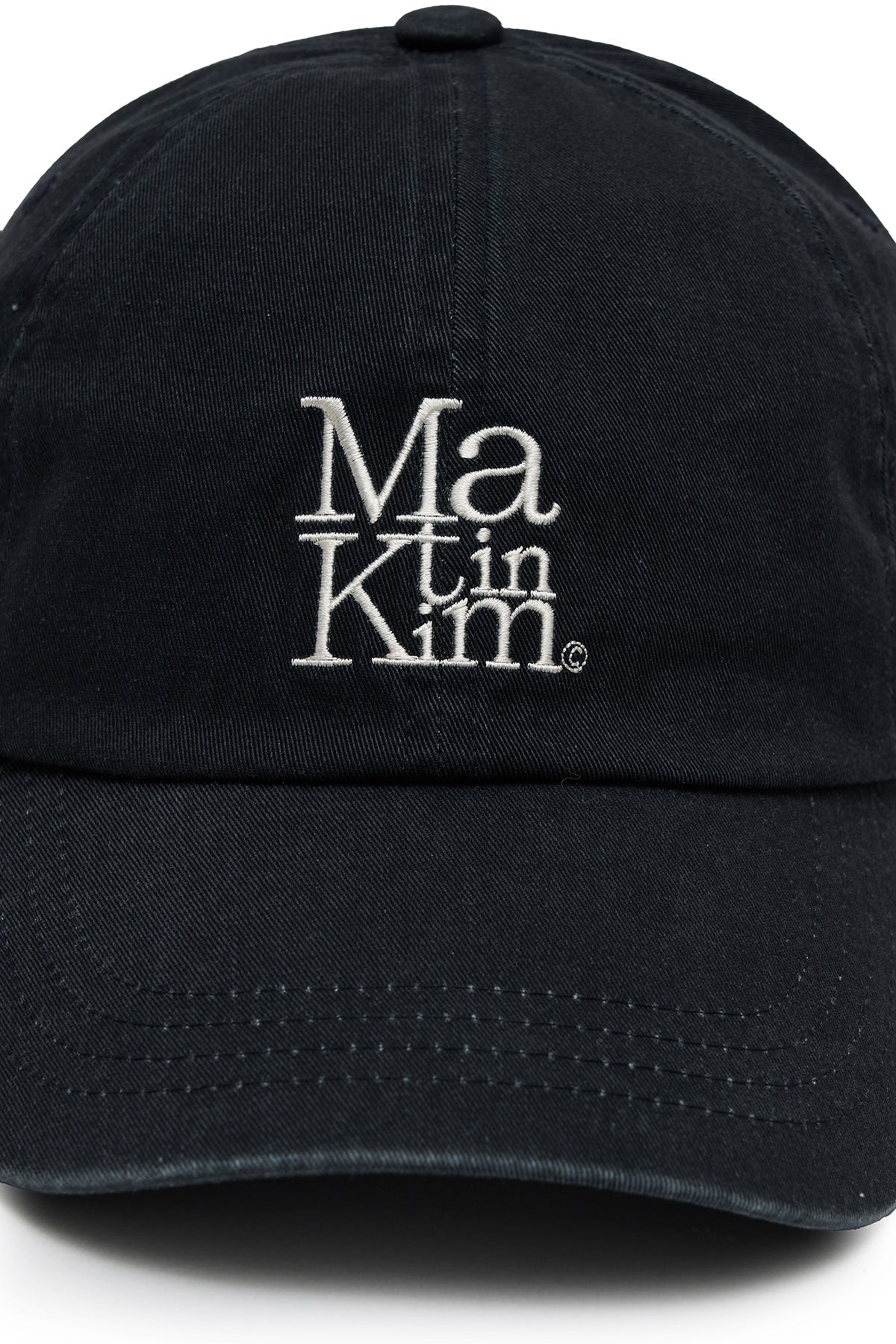 MATIN KIM - matin block logo ball cap in dark navy 4