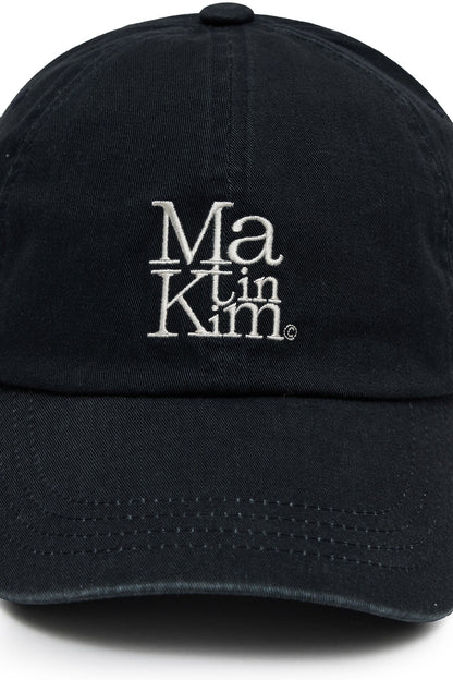 MATIN KIM - matin block logo ball cap in dark navy 4
