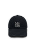MATIN KIM - matin block logo ball cap in dark navy 1