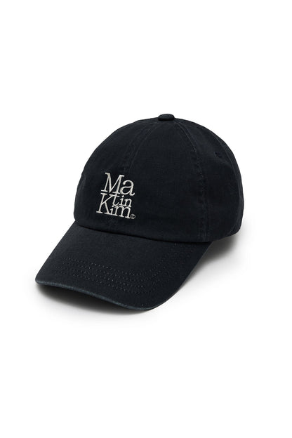 MATIN KIM - matin block logo ball cap in dark navy 6