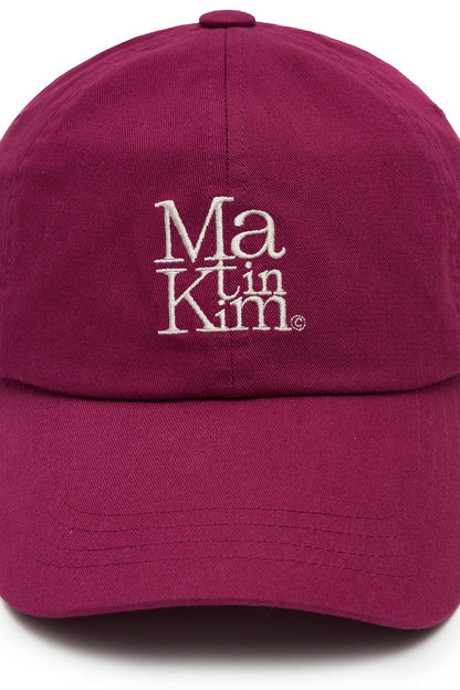 MATIN KIM - matin block logo ball cap in violet 4