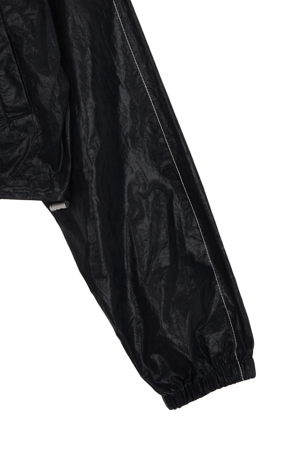 MATIN KIM - matin crop hoody coating jumper in black 14