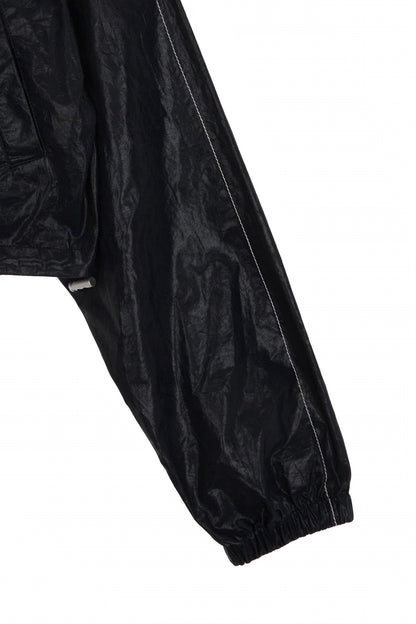 MATIN KIM - matin crop hoody coating jumper in black 14