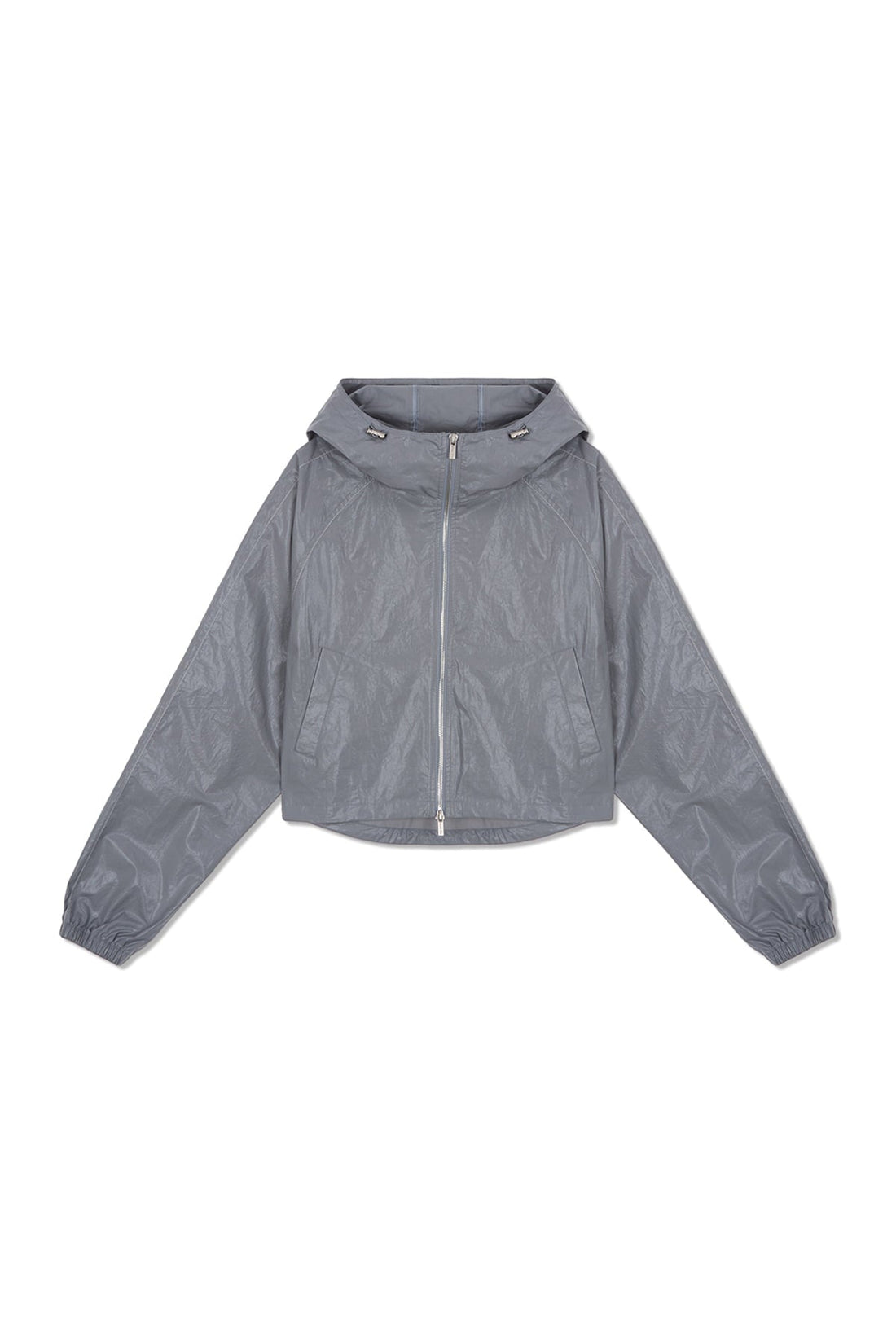 MATIN KIM - matin crop hoody coating jumper in dark grey 1