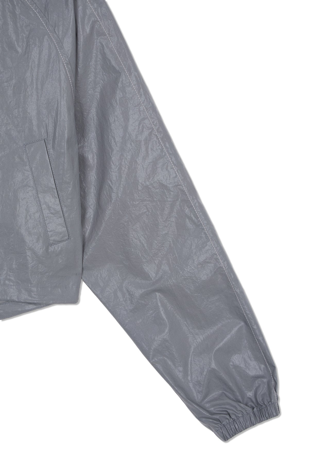 MATIN KIM - matin crop hoody coating jumper in dark grey 14
