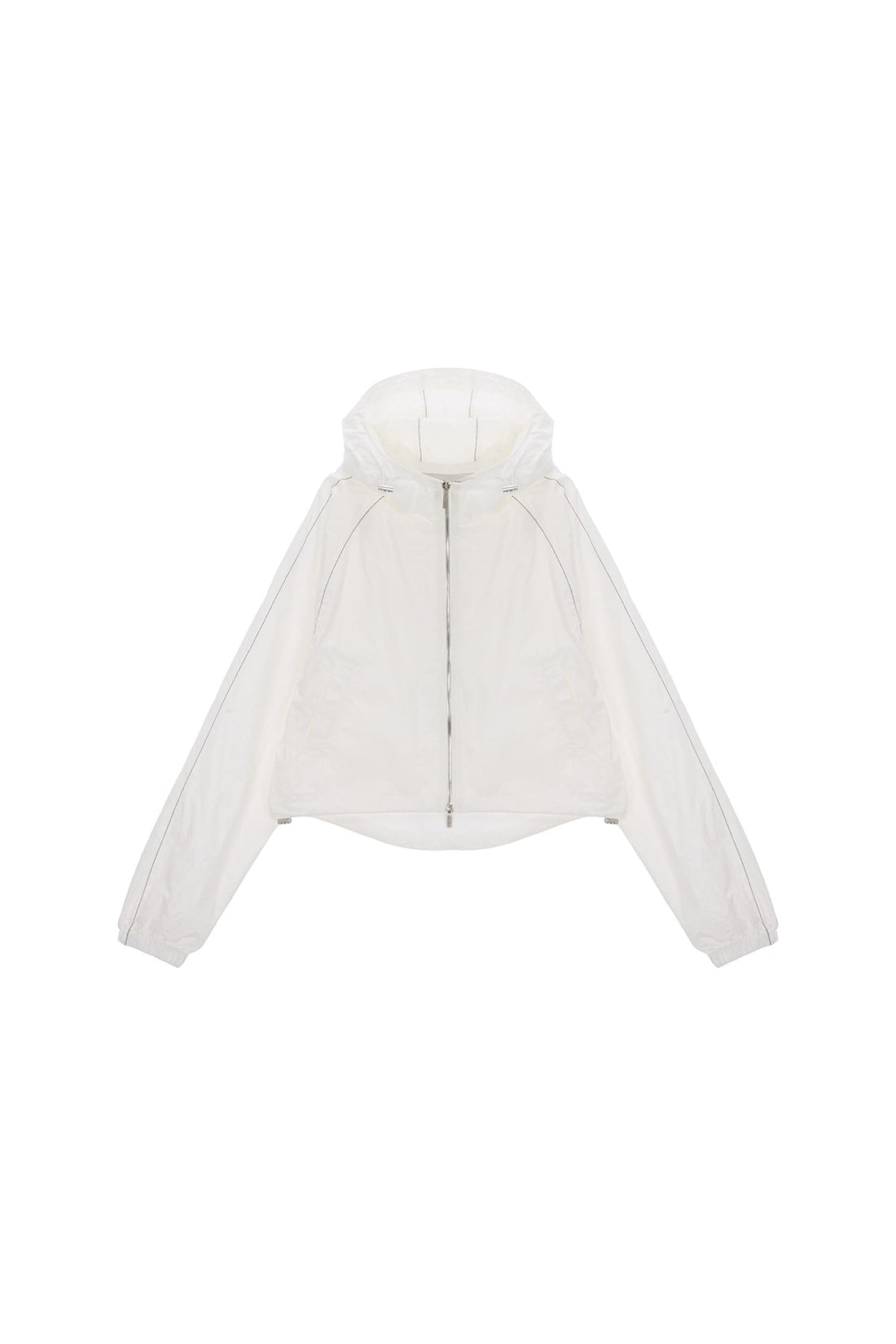 MATIN KIM - matin crop hoody coating jumper in ivory 2