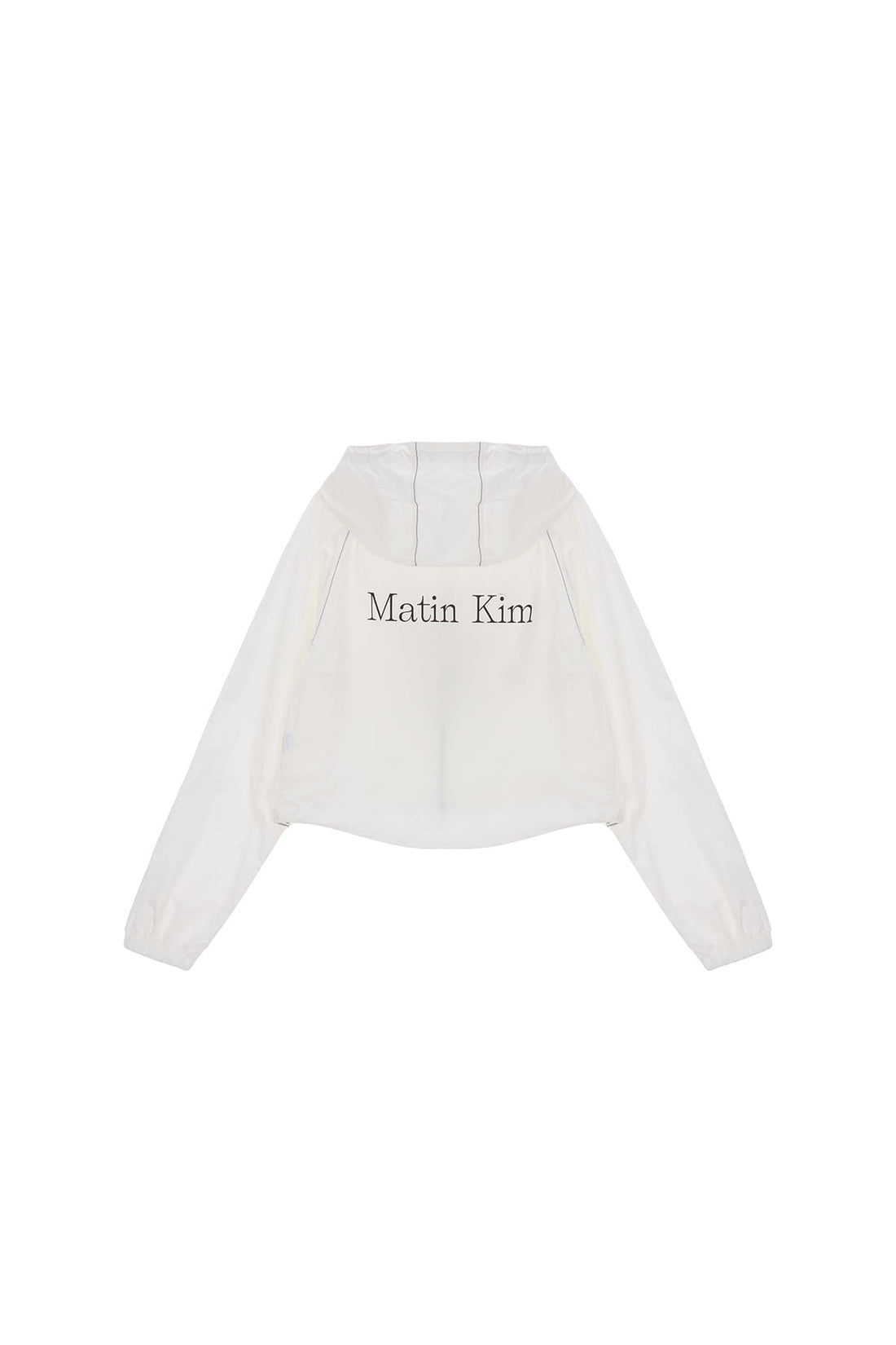 MATIN KIM - matin crop hoody coating jumper in ivory 1