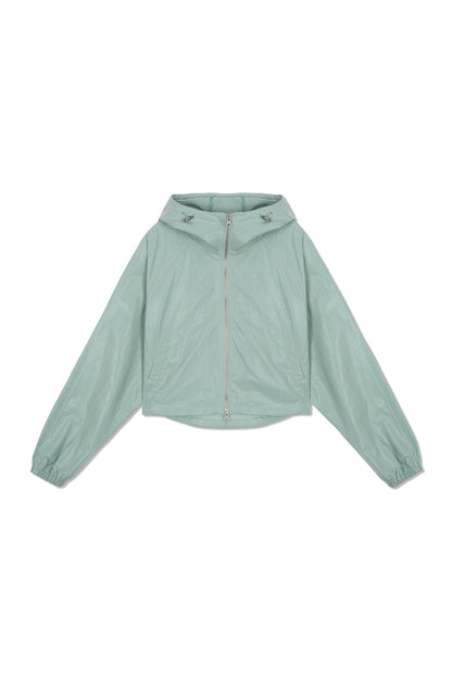 MATIN KIM - matin crop hoody coating jumper in mint 10
