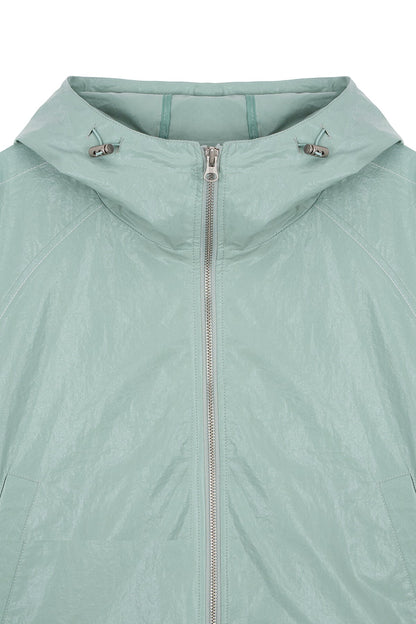 MATIN KIM - matin crop hoody coating jumper in mint 13