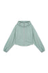 MATIN KIM - matin crop hoody coating jumper in mint 1