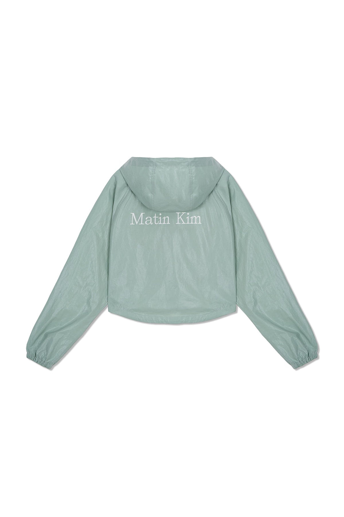 MATIN KIM - matin crop hoody coating jumper in mint 2
