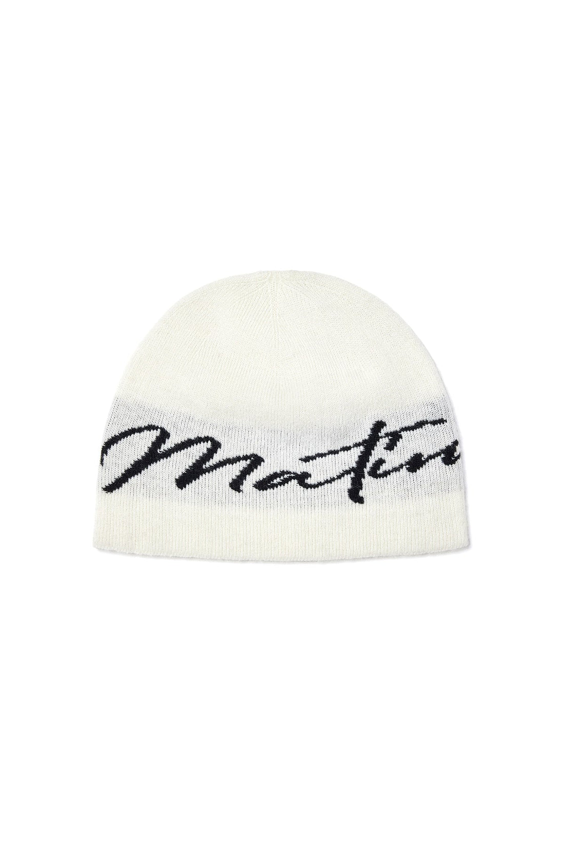 MATIN KIM - matin logo script beanie in ivory 2