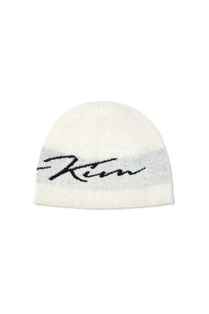 MATIN KIM - matin logo script beanie in ivory 8