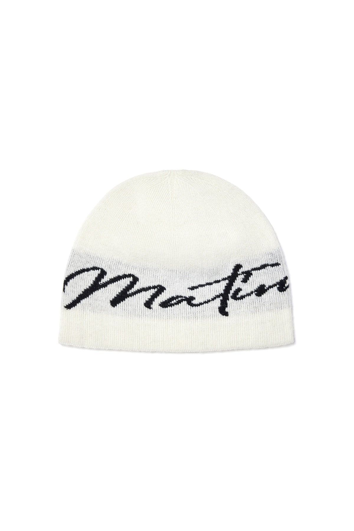 MATIN KIM - matin logo script beanie in ivory 7