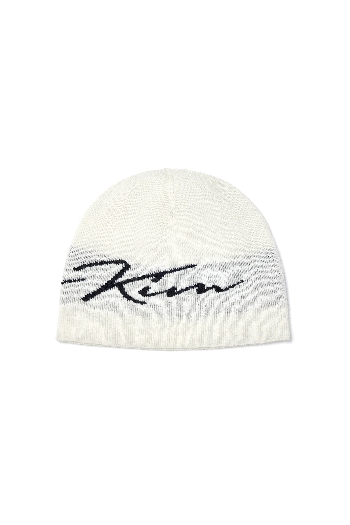 MATIN KIM - matin logo script beanie in ivory 6