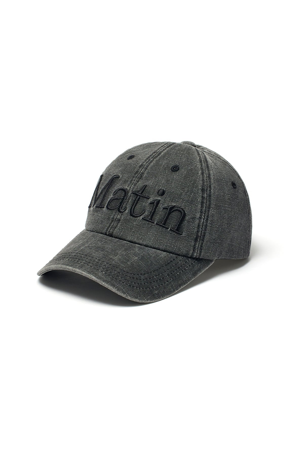 MATIN KIM - matin logo washed ball cap in black 3