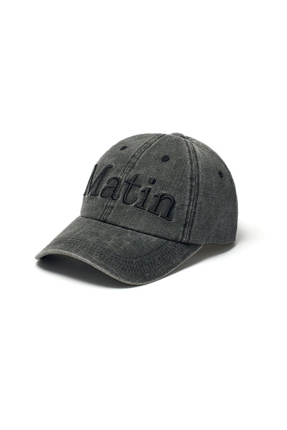 MATIN KIM - matin logo washed ball cap in black 3