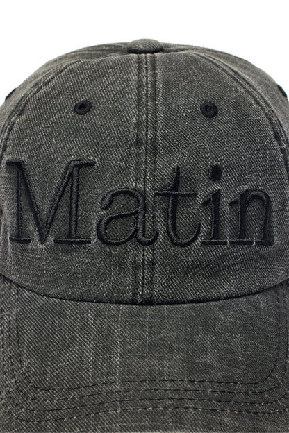 MATIN KIM - matin logo washed ball cap in black 5