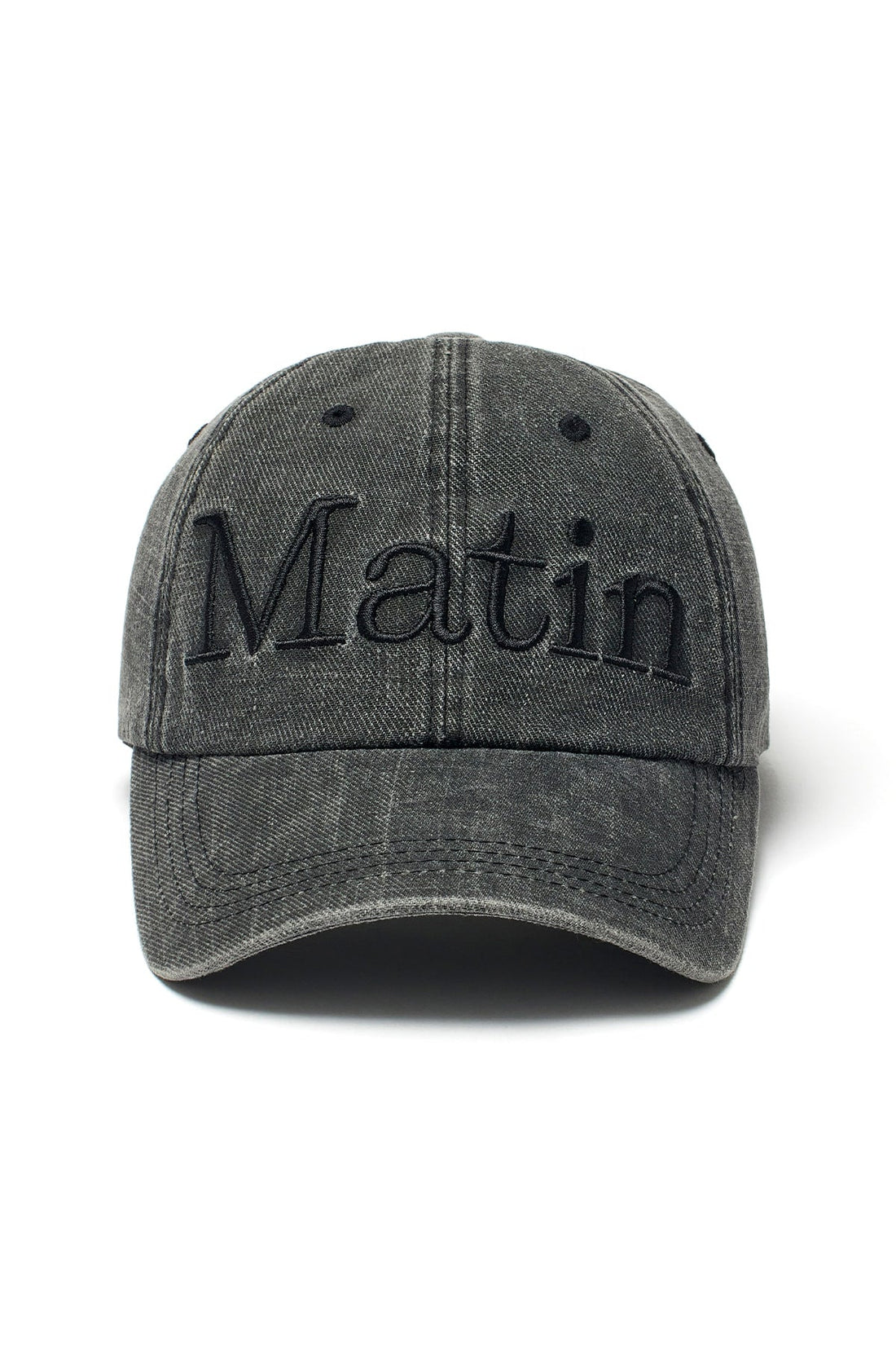 MATIN KIM - matin logo washed ball cap in black 2