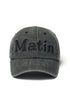 MATIN KIM - matin logo washed ball cap in black 1