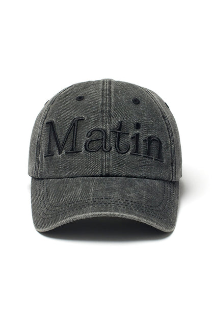 MATIN KIM - matin logo washed ball cap in black 8