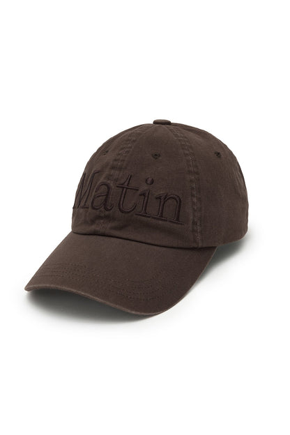 MATIN KIM - matin logo washed ball cap in brown 7